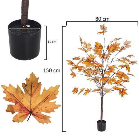 Decorative artificial orange maple tree perfect for seasonal decor