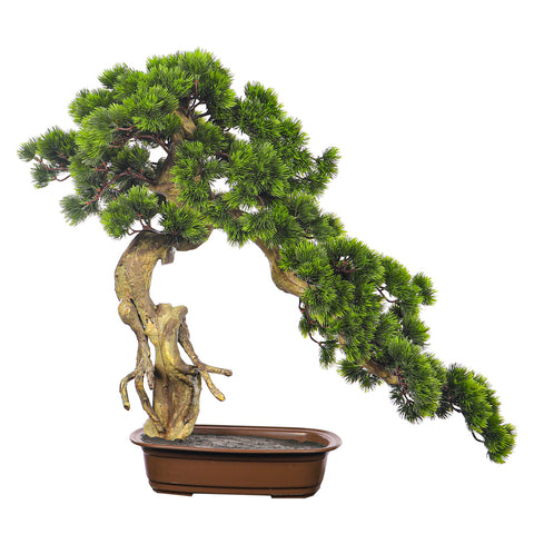 Artificial potted bonsai tree for home decor