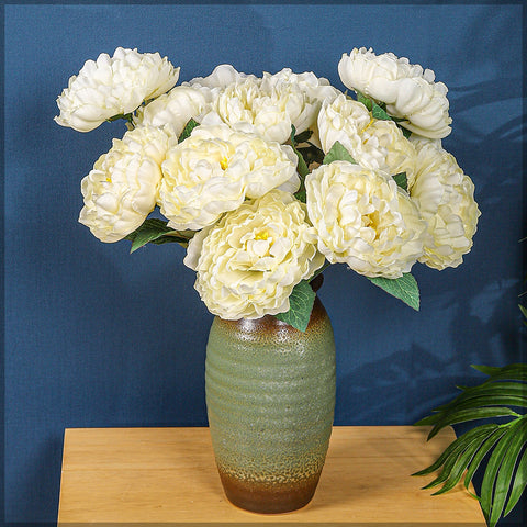 2 bunches Artificial Silk Peony Flower