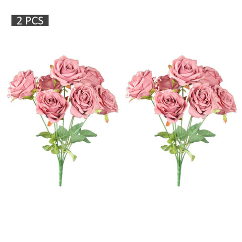 2pcs Artificial Silk Roses