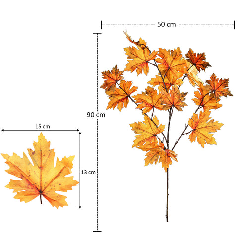 Faux fall leaves for home interior styling