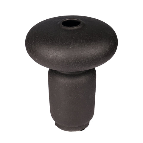 Black ceramic pedestal vase for modern home decor