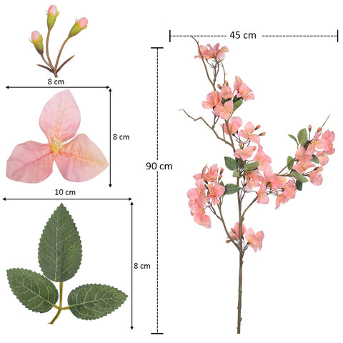 2pcs Artificial Bougainvillea Flower Stem