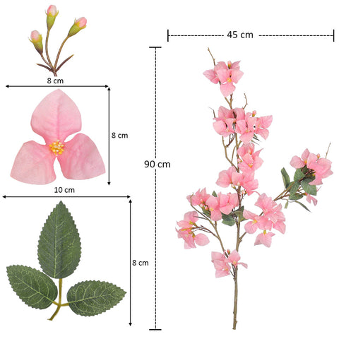 2pcs Artificial Bougainvillea Flower Stem