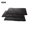 3-piece set of realistic stepping stones for a natural garden look