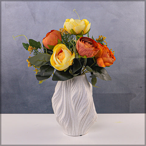 Artificial Silk Cabbage Rose Bunch