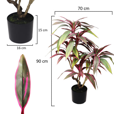 Fake cordyline excelsa plant for indoor spaces