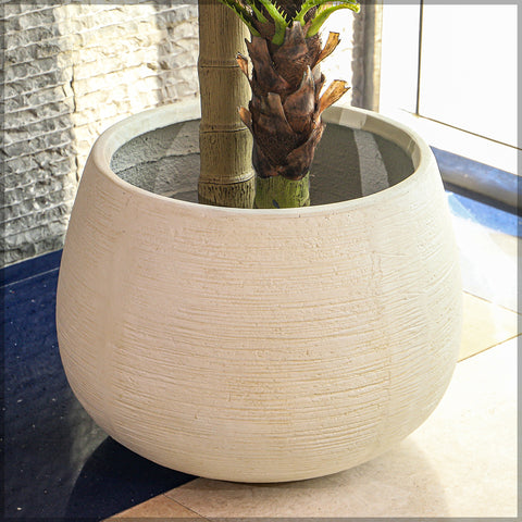 Stylish large white pots for plants