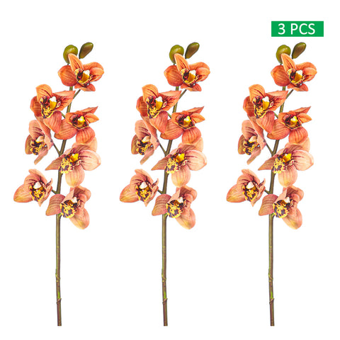 3pcs Artificial Cymbidium Flowers