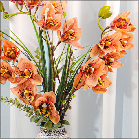 3pcs Artificial Cymbidium Flowers