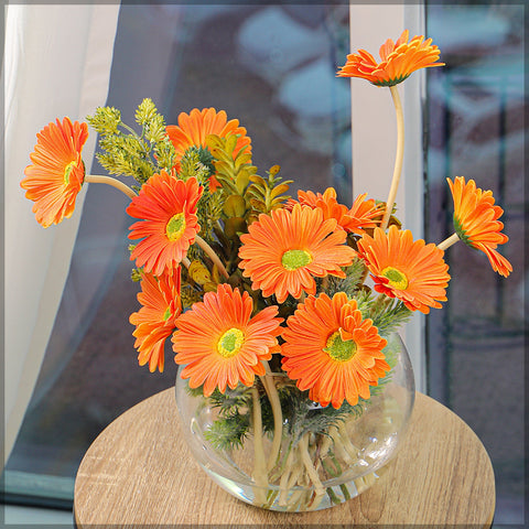 3 bunches Nearly Natural Gerbera Flower