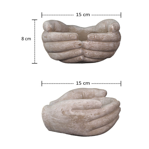 Decorative Praying Hands Design Cement Vase