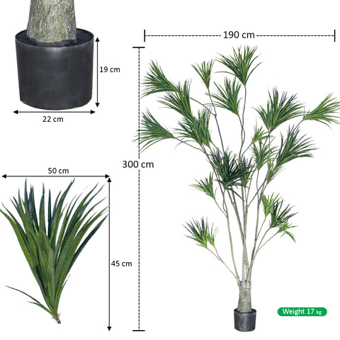 Artificial Dracaena Marginata 3m Tall