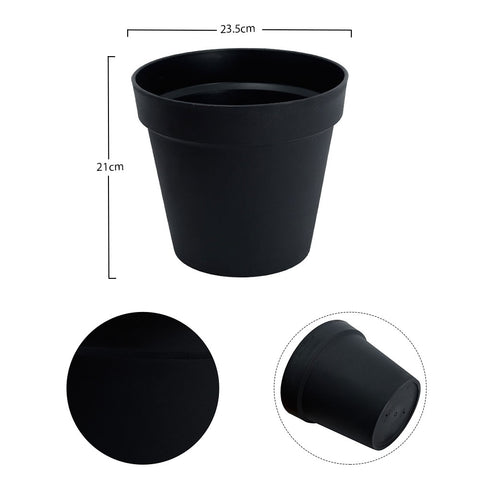 Modern black outdoor planters