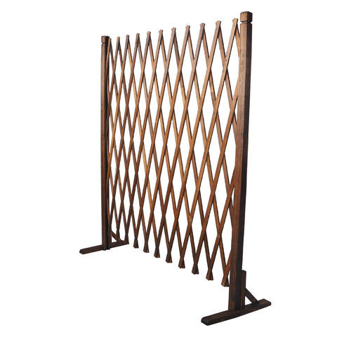 Extendable Wooden Grid Fence