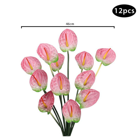 Artificial Single Anthurium Flower Pink