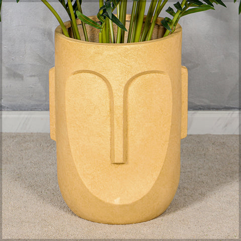 Decorative face concrete pot