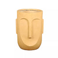 Face design concrete pot