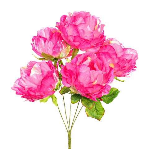 Fake Silk Peony Flower Bunch