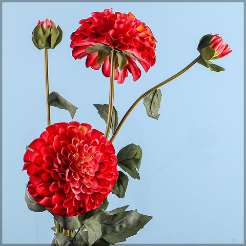 Faux Dahlia Flower Stem