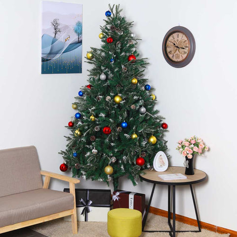 Frosted Tips Christmas Tree With Pine Cones