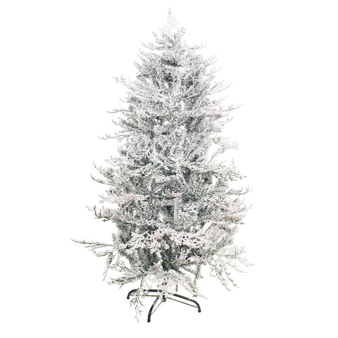 Frosted with Coral Christmas Tree