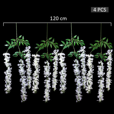 4 قطع من زهرة الياسمين الصناعية المعلقة