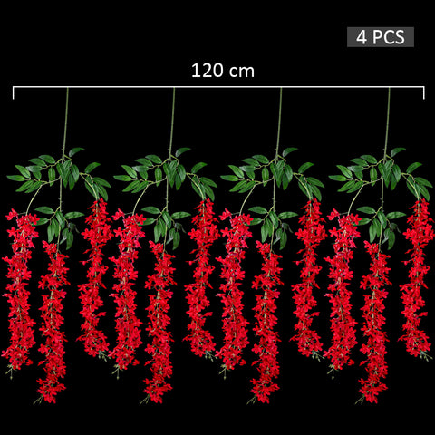 4 قطع من زهرة الياسمين الصناعية المعلقة
