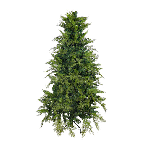 Green Christmas Tree with Cypress Leaves