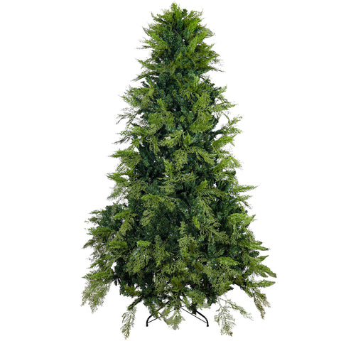 Green Christmas Tree with Cypress Leaves