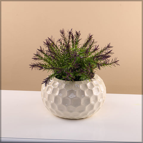 Modern Styles Cream Ceramic Table Pot