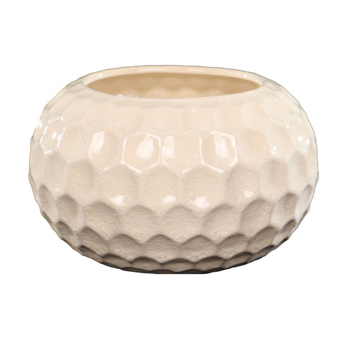 Modern Styles Cream Ceramic Table Pot