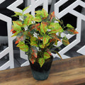 Artificial croton plant for vibrant home decor