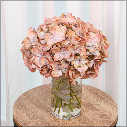 3 bunches Artificial Hydrangea Silk Flower Bush