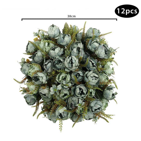 Artificial Mix Mini Peony Flower Green