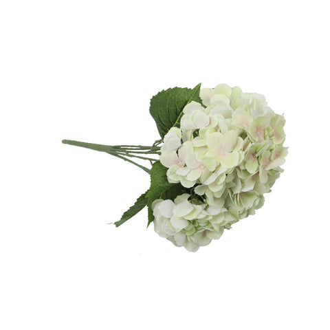 White & Green Artificial Silk Hydrangea