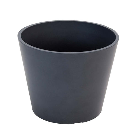 Garden Gray Resin Round Planter Pots For Outdoor