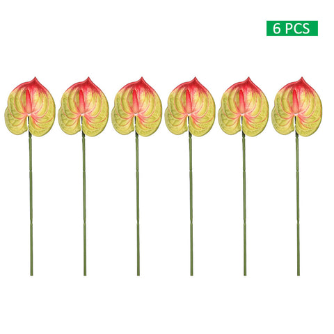 6pcs Artificial Mini Anthurium Flower