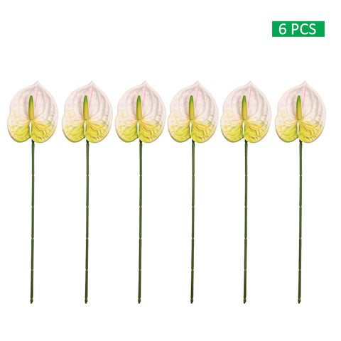 6pcs Artificial Mini Anthurium Flower