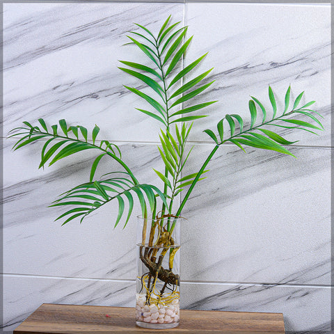 Fake mini palm tree for desk decor