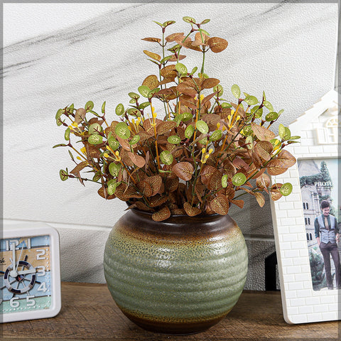 Faux eucalyptus bunch for rustic interior styling