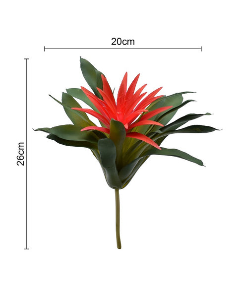 Vibrant faux guzmania flowers for living room