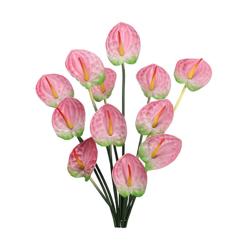 Artificial Single Anthurium Flower Pink