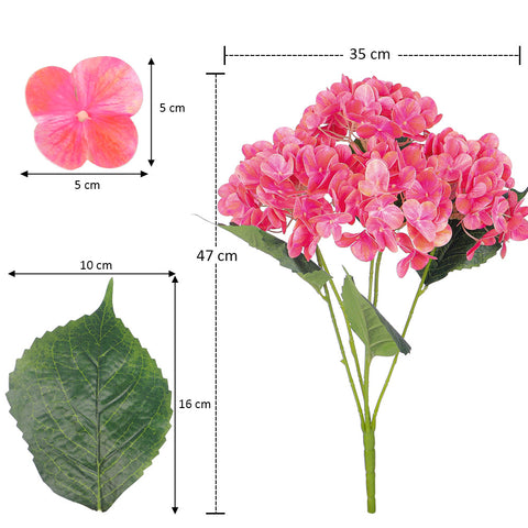 2bunches Nearly Natural 3D Hydrangea Flower