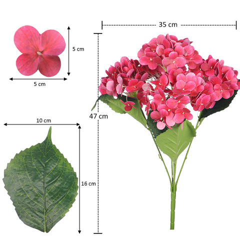 2bunches Nearly Natural 3D Hydrangea Flower