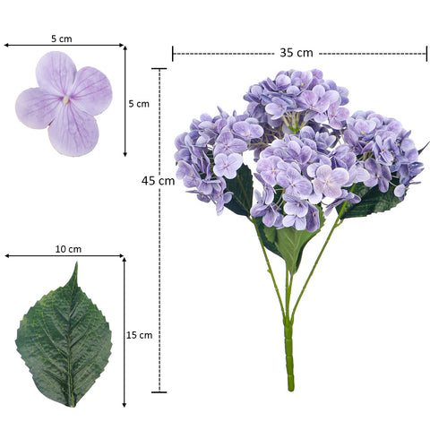 2bunches Nearly Natural 3D Hydrangea Flower