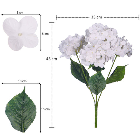 2bunches Nearly Natural 3D Hydrangea Flower