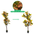 Artificial croton plant adding color and life to modern interiors