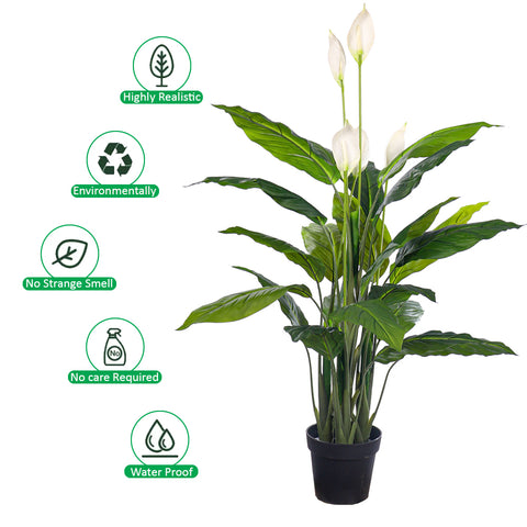 Nearly Natural White Calla Lily Plant