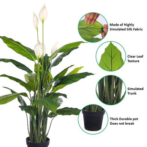 Nearly Natural White Calla Lily Plant